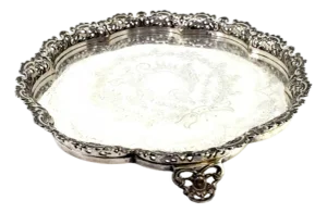 Silver Ticket Holder in Lobed Shape