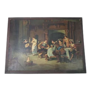 Extra Large 18th Century European School Original Oil Painting, Framed