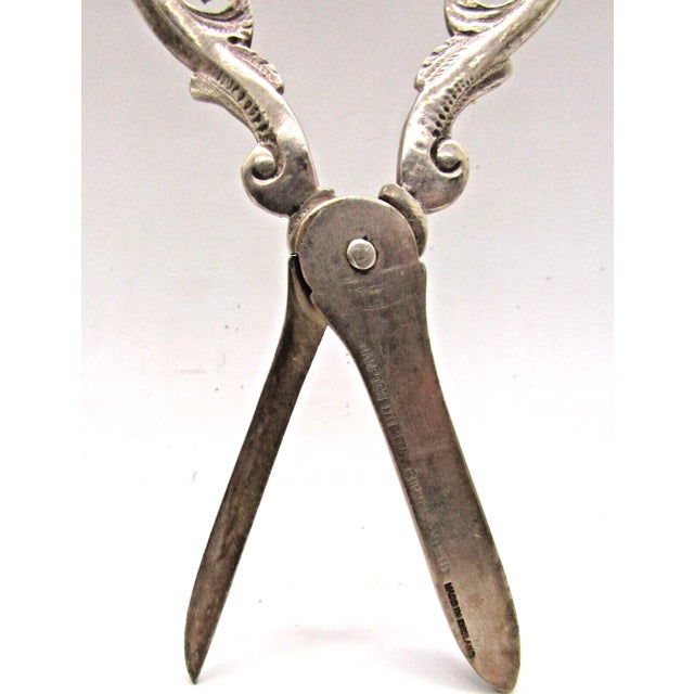 English Antique Hampton Utilities (Birmingham) Ltd Grapevine Pattern Scissors For Sale - Image 3 of 8