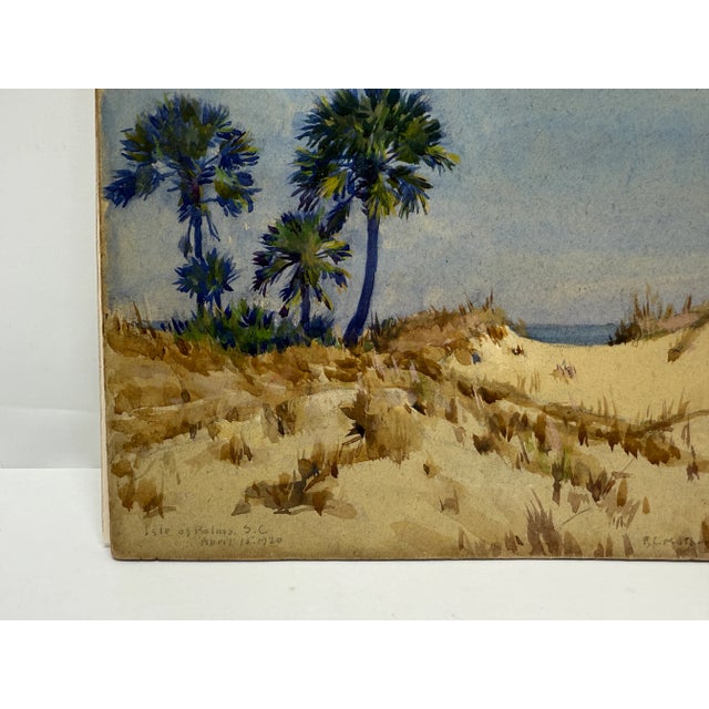 Paper Frank C. Mathewson (American, 1862–1941) Dune Palmettos, Isle of Palms, 1920 For Sale - Image 7 of 8