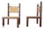 1940s/50s MCM Hans Wegner Style Woven Canvas / Walnut Living Room Side Chairs For Sale
