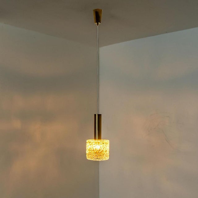 Wave Glass Pendant Light attributed to J.T. Kalmar, 1960s For Sale - Image 11 of 18