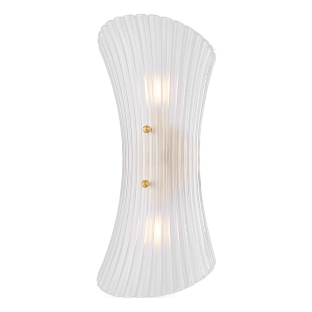 Mitzi Esmae 7 in. 2 Light Wall Sconce in Aged Brass Finish For Sale