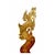 A pair of hand carved gilt wood sculptures inspired by the graceful forms of the Naga, the revered mythical serpent of...