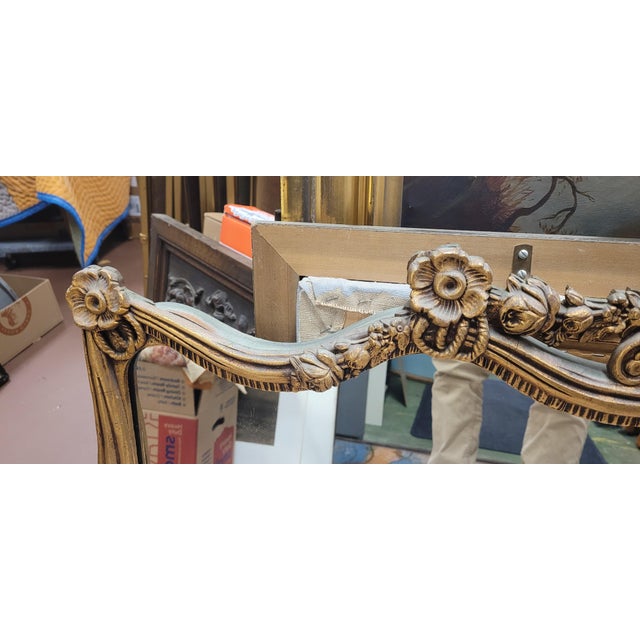 Rococo 1920s Antique Gilt Rococo Mantel Mirror For Sale - Image 3 of 11