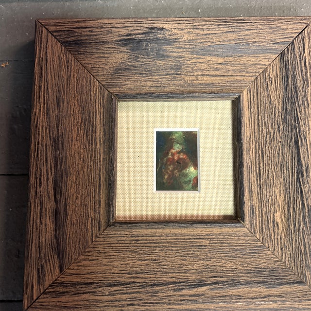 3 Original Miniature 70’s Abstract Paintings- Set of Three For Sale - Image 4 of 9