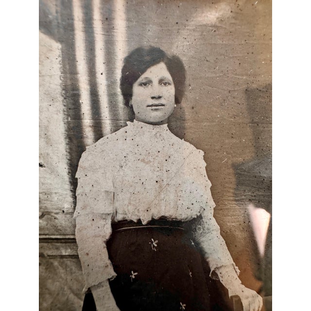 Early 1900s Italian “Formato Gabinetto” Portrait in Ornate Decorative Frame For Sale - Image 4 of 9