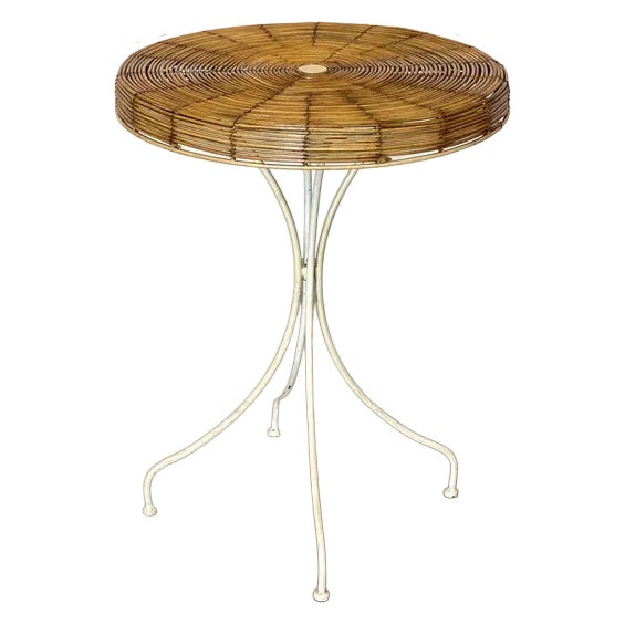 Vintage Rush and Iron Table, 1970s For Sale