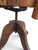 Brown 19th Century Oak Ships Swivel Chair with Adjustable Height, 1890 For Sale - Image 8 of 9