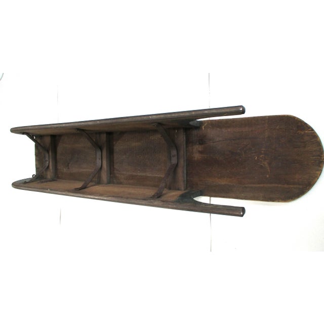 Folk Art Antique Snow, Ice Toboggan Sled For Sale - Image 12 of 18
