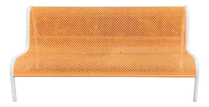 Miami Modern Wrought Iron Sculptural Long Bench
