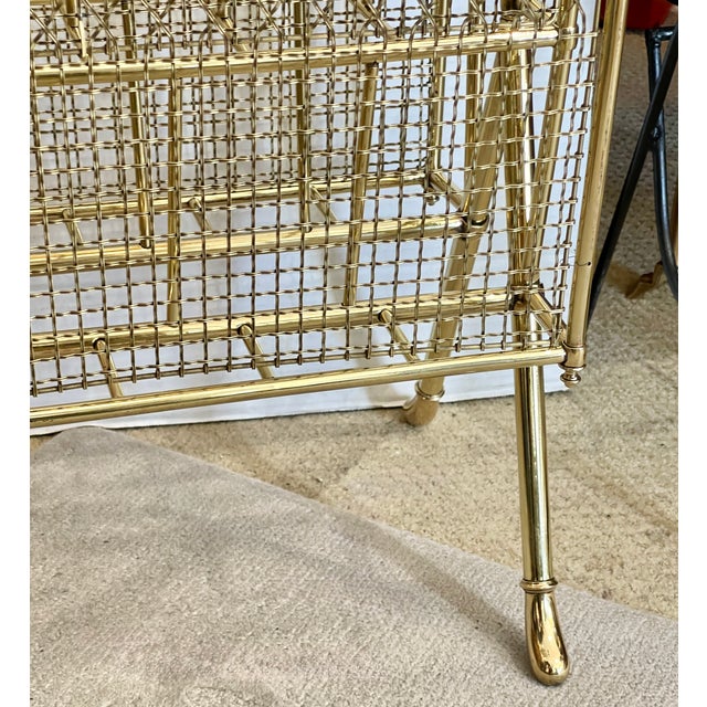 Neoclassical Brass Magazine Rack French, Maison Jansen, Rare C.1920s For Sale - Image 10 of 14