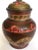 Vintage Mid Century India Brass Incised Multicolor Enamel Incense Urn Lidded Jar For Sale - Image 9 of 13