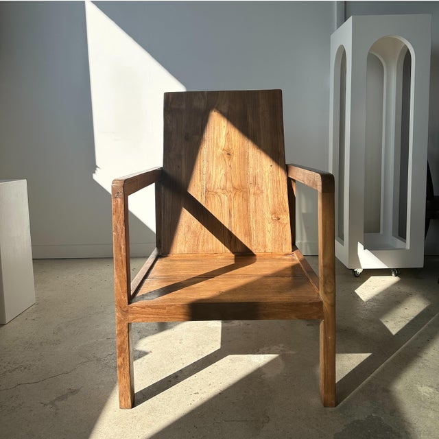 Large Vintage Lounge Chair in Teak For Sale - Image 9 of 9