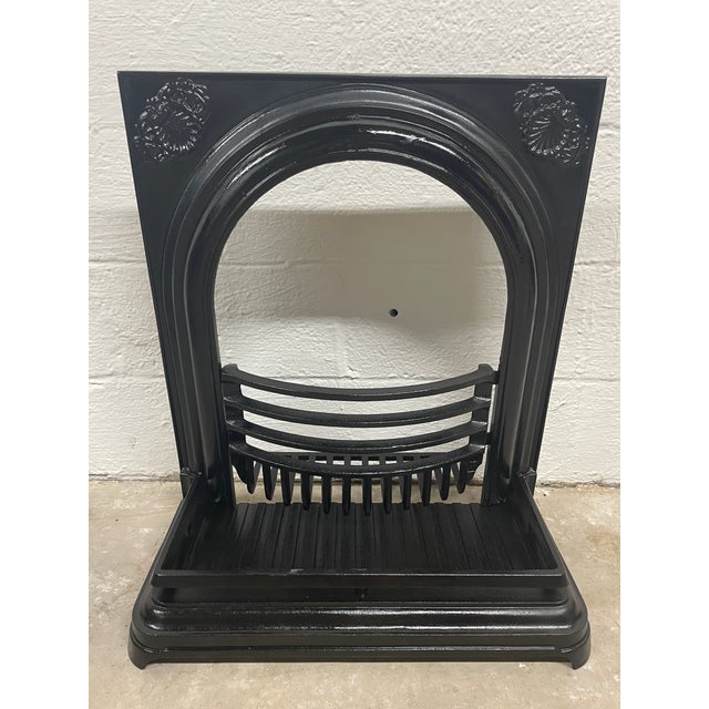 *Rare* complete Fireplace set. Add timeless charm to your home with this authentic antique cast iron fireplace set...
