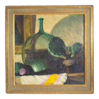 1933 Oil on Board Still Life Painting by Edward Sherlock For Sale