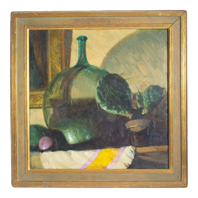 1933 Oil on Board Still Life Painting by Edward Sherlock For Sale