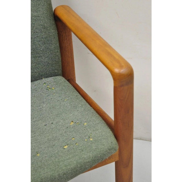 Vintage Schou Andersen Mobelfabrik Mid Century Danish Modern Teak Wood Arm Chair For Sale - Image 11 of 12
