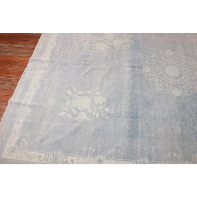 Light Blue Chinese Rug no. j3217 For Sale - Image 9 of 11