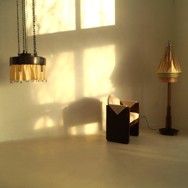 Dutch Art Deco Amsterdam School Pendant Light from Winkelman & Van Der Bijl, 1920s For Sale - Image 4 of 18