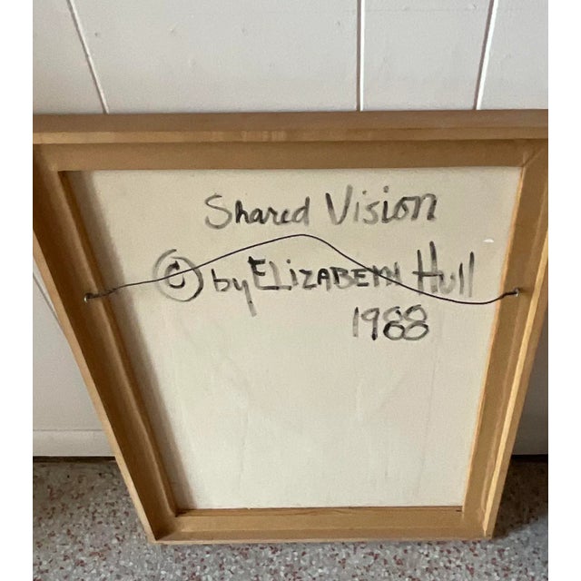 Vintage French Contemporary Modernist Figural on Canvas For Sale - Image 10 of 12