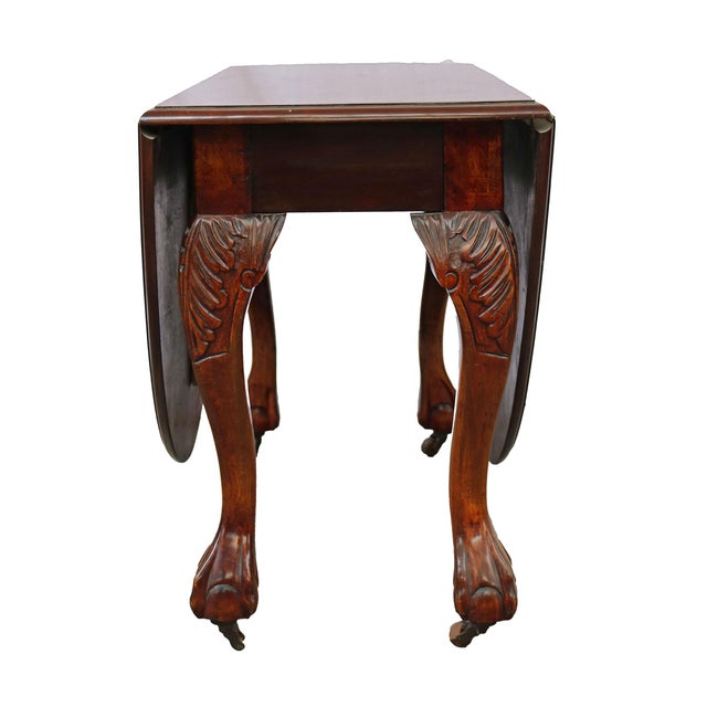 Extendable Chippendale Dining Table, 1930s For Sale - Image 6 of 8