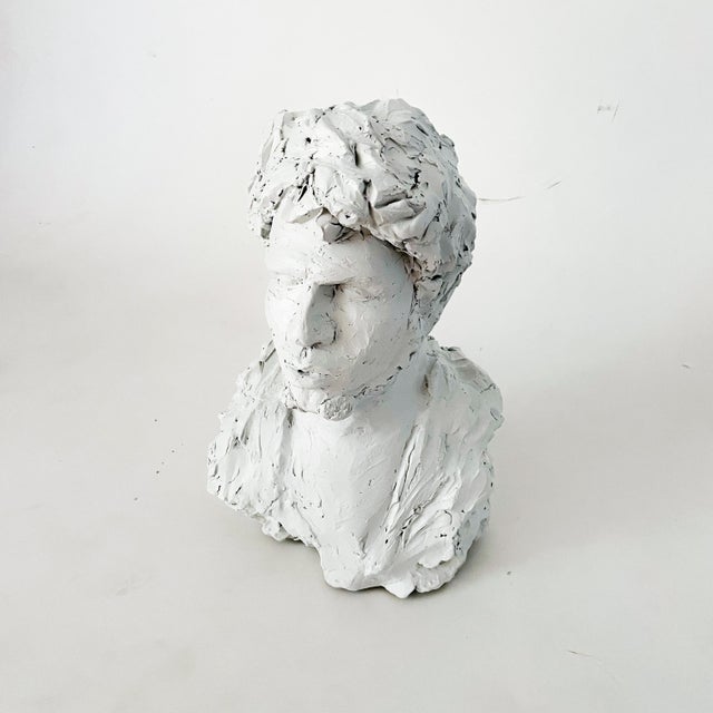 White Belgian Pre-Study Clay Bust C. 1960's For Sale - Image 8 of 10