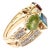 Bulgari Bulgari Allegra Gold Diamond Peridot Tourmaline Band Ring, Size 7.25 For Sale - Image 4 of 12