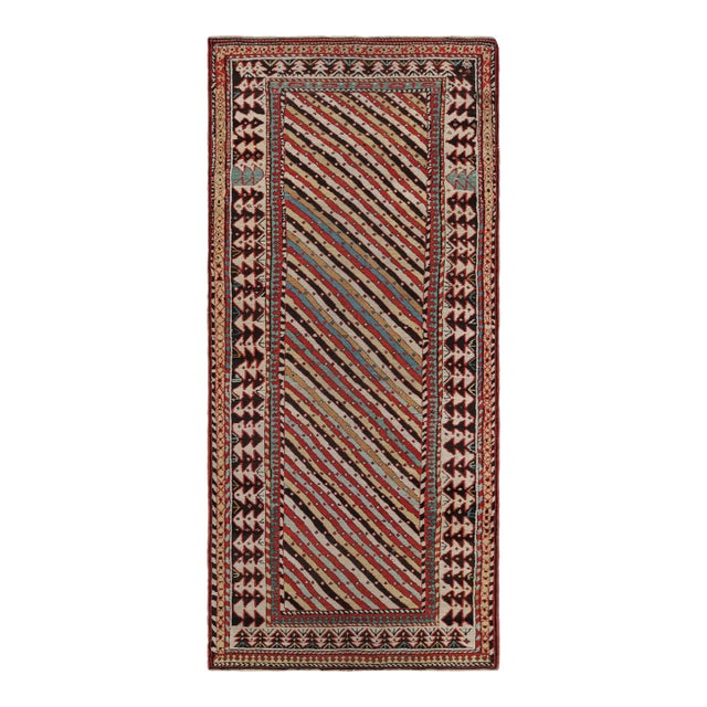 Antique Caucasian Kuba Runner Rug With Geometric Patterns, From Rug & Kilim For Sale
