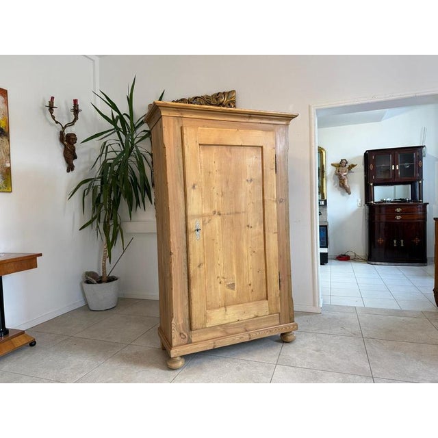Biedermeier Farmhouse Cabinet in Wood For Sale - Image 10 of 15