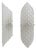 Clear Murano Glass Wall Sconces with Textured Relief, 2000s, Set of 2 For Sale