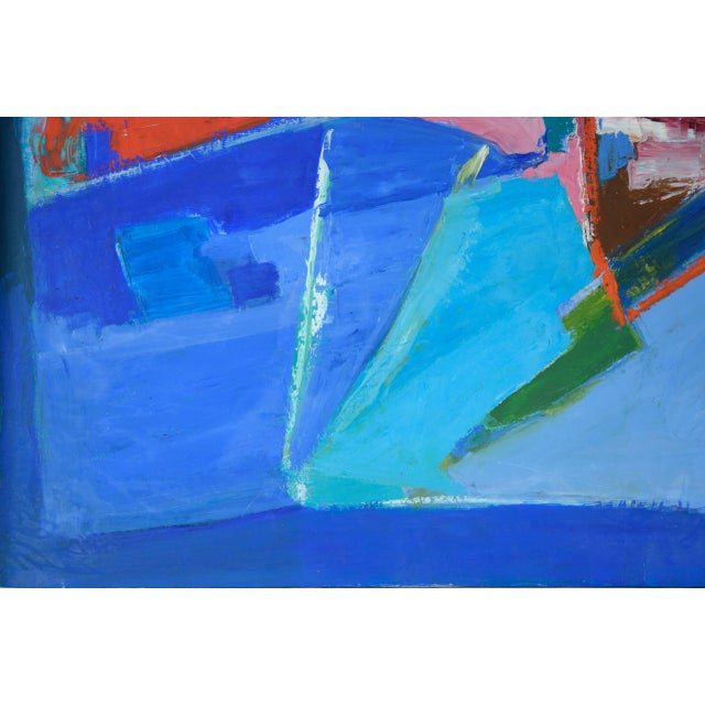 American Colorful Abstracted Landscape in the Style of Diebenkorn by Ellis Hopkins For Sale - Image 3 of 6