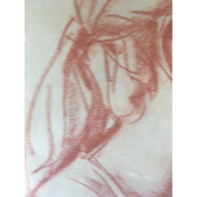 Metal Early 20th Century Framed Portrait of a Young Girl Drawing by Listed Italian Artist For Sale - Image 7 of 11