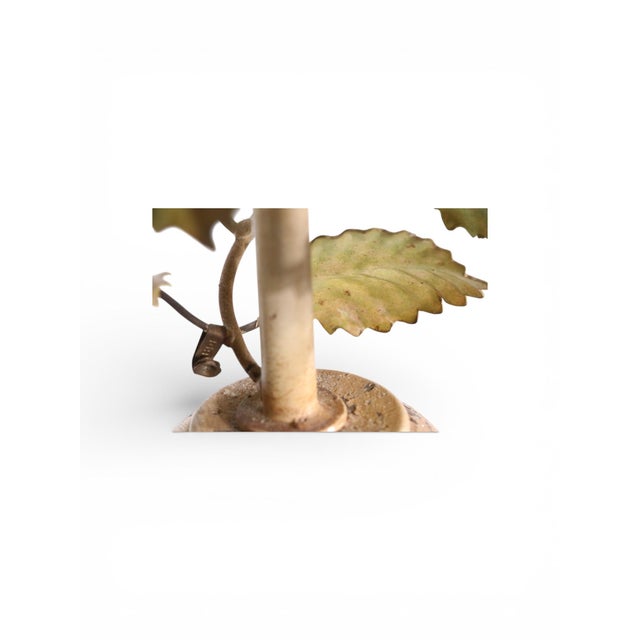 Mid 20th Century Safran & Gluckman Metal Foliate Table Lamp Made in Italy For Sale - Image 14 of 17