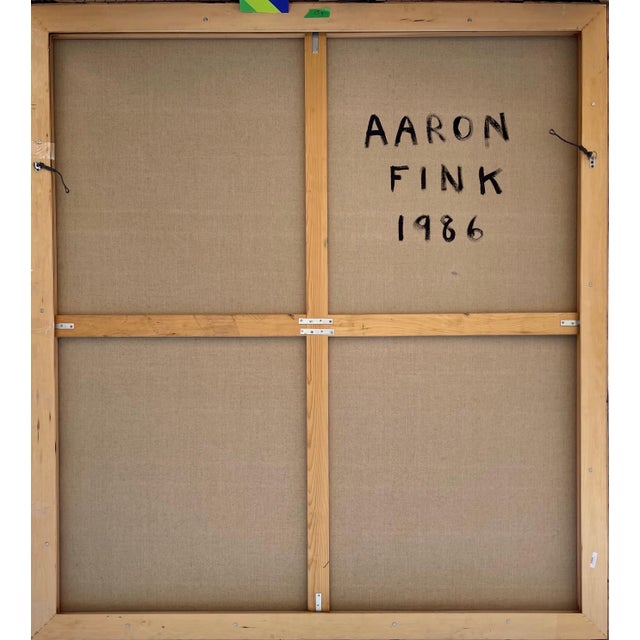 Aaron Fink, Large Modernist Oil Painting Card Poker Player Aaron Fink Pop Art Americana, 1986 For Sale - Image 9 of 14