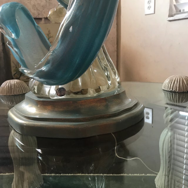 Mid-Century Alfredo Barbini Heron Murano for Camer Glass Table Lamp For Sale - Image 12 of 13