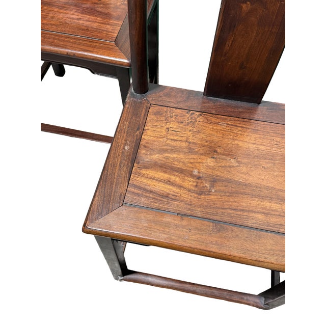 Pair of Vintage Ming Style Chinese Dining Chairs For Sale - Image 11 of 14