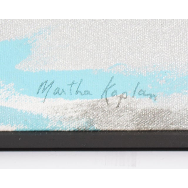 “Lake in Summer No. Two” Abstract Acrylic on Canvas Painting by Martha Kaplan For Sale In Indianapolis - Image 6 of 8