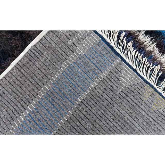 Swedish Pile Rug by Ingrid Dessau Size: 5'2" × 8'10" (157 × 269 cm). This captivating Swedish pile rug, attributed to...
