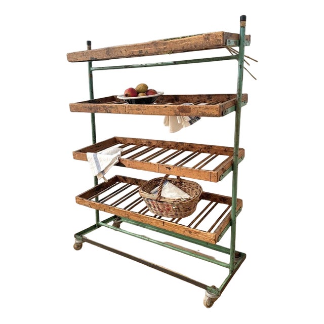 Mid-Century Shoe Rack Trolley For Sale