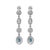 Contemporary 5.15ctt Oval Emerald & Diamond Drop Necklace 18-Karat White Gold, Pair For Sale - Image 3 of 3
