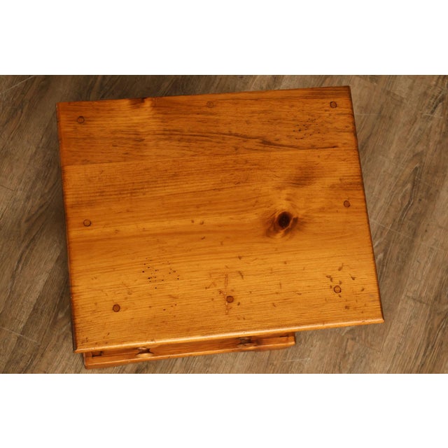 Rustic Pine Four-Drawer Nightstand For Sale - Image 10 of 18