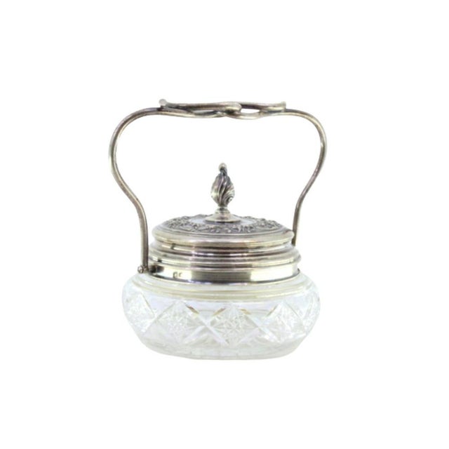 Cut Glass Candy Box with Silver Structure For Sale - Image 10 of 10