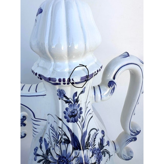 1980s Blue & White Coffee & Tea Pot Set For Sale - Image 10 of 12