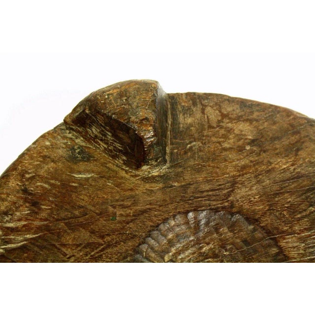 1900's Hand Carved Wood Chapati Roti Maker #2 Flat Bread Rolling Plate For Sale - Image 11 of 13