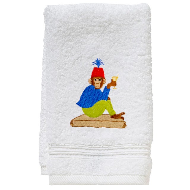 Our 100% Cotton Terry Guest Towels are durable, soft to the skin and super absorbent. The Martini Monkey is charming,...