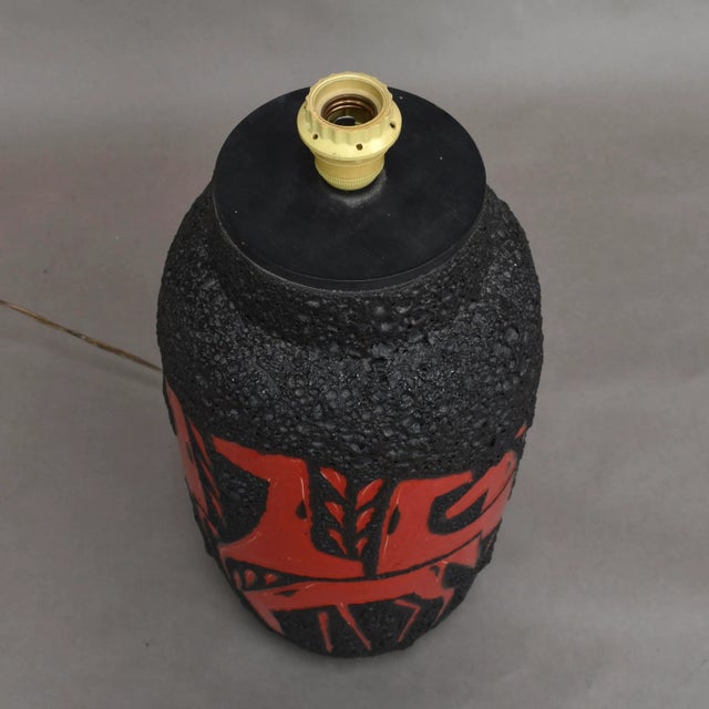 Ceramic Vintage German Ceramic Floor Lamp from Scheurich, 1970s For Sale - Image 7 of 18