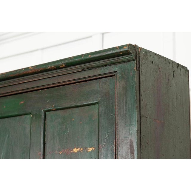 Large 19th Century English Pine Painted Cupboard, 1890 For Sale - Image 10 of 17