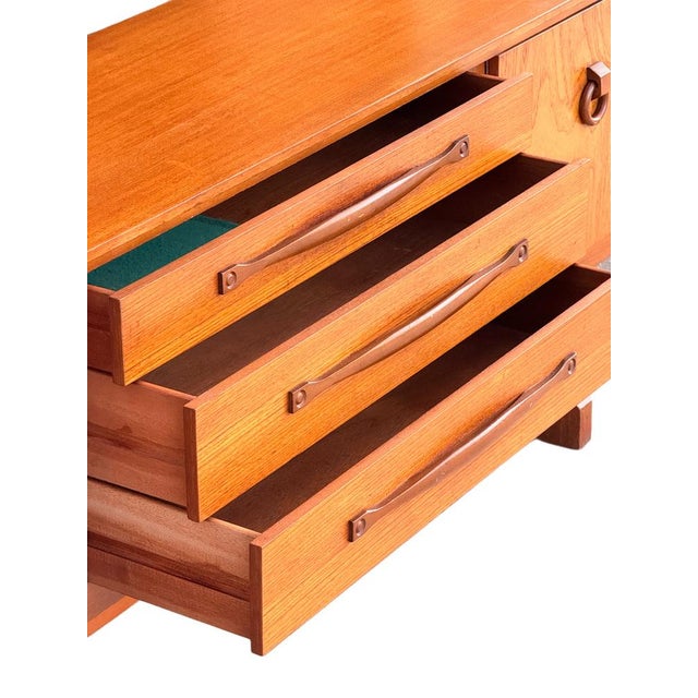 Mid-Century Teak Sideboard with Sculptural Trestle Base from Beautility, 1960s For Sale - Image 6 of 12