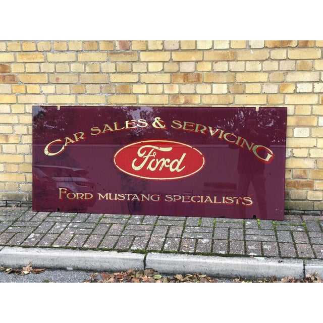 Ford Mustang Glass Garage Shop Sign For Sale - Image 4 of 8